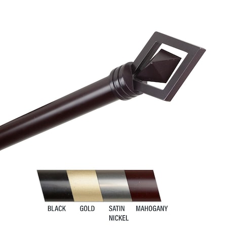 Central Design Lance 1 in. Curtain Rod; 48-84 in. - Mahogany 100-69-486